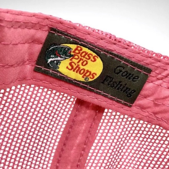 Bass Pro Shops Embroidered Pink Trucker Hat, Ladies Fit! - Picture 5 of 6